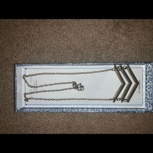 Gold triangle necklace